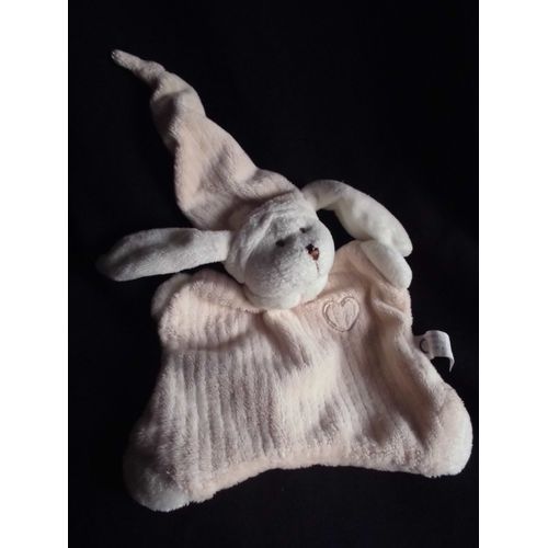 Doudou Plat Ours Cmp Eveil Et Tendresse Beige Coeur Bonnet