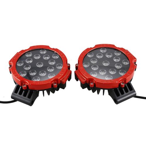 2x 7 Pouces 51w Rond Route Travaux Dirigés Led Allume Bateau De Pare-Chocs De Camion Rouge 4wd