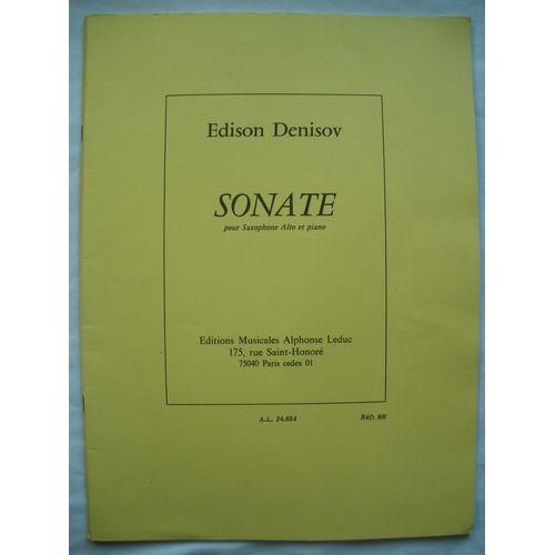 Sonate Saxophone Alto En Mib Et Piano