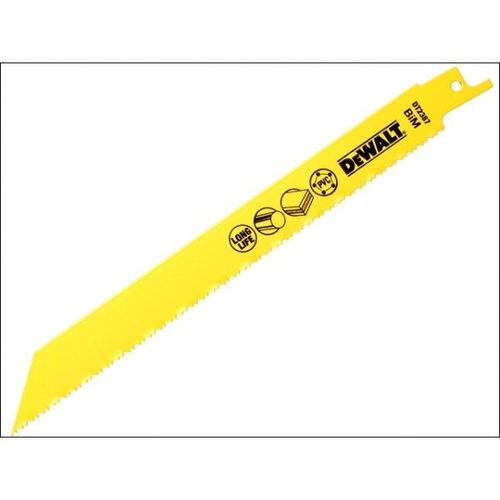 5 Lames Récipro BIM pour métal et synthétiques DEWALT - 203 mm - DT2387