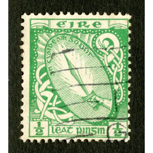 Timbre Oblitéré Éire 1/2 Pinsin, 1922-23