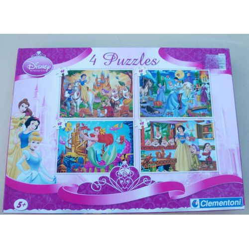 4 Puzzles Disney Princess 48 Pièces