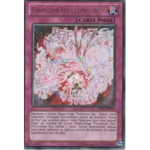 Carte Yu-Gi-Oh! "Formation Feu Ultime - Seito" Rare Cblz-Fr073
