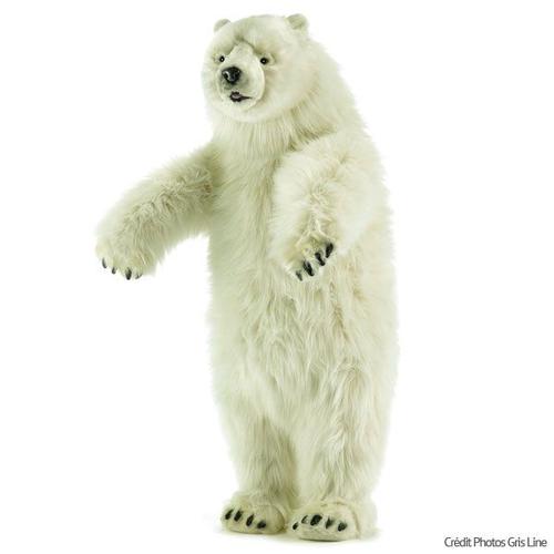 Peluche Ours Polaire Dressé 100 Cm Anima