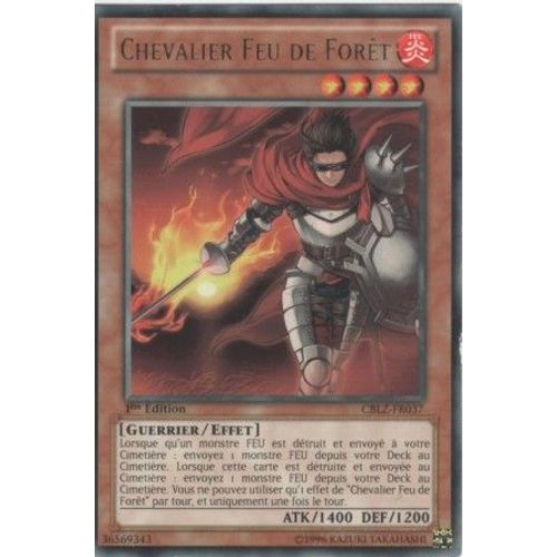 Carte Yu-Gi-Oh! "Chevalier Feu De Forêt" Rare Cblz-Fr037