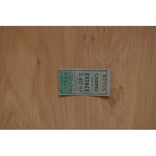 Ticket Roulette D'entrée De Cinéma Neuf De 1964.