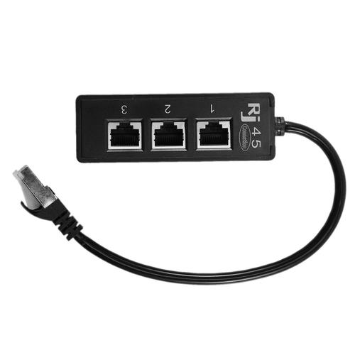 Splitter Ethernet Adaptateur De Câble Rj45 Connecteur De Réseau Lan, 1 À 3 Ports