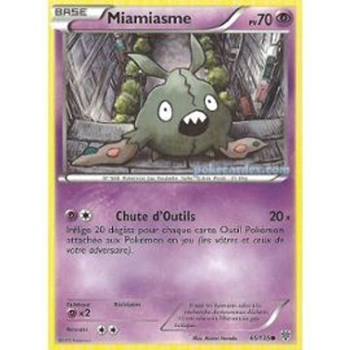 Carte Pokemon   Miamiasme 65/135 - Pokemon Tempête Plasma