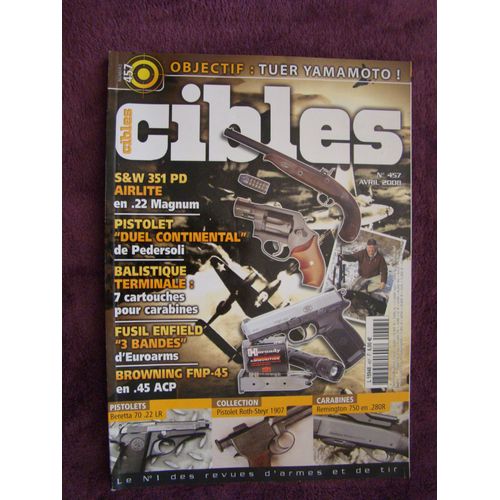 Cibles N° 457 Smith Et Wesson 351 Pd Airlite En 22 Mag Pistolet Duel Continental De Pedersoli  Fusil Enfield 3 Bandes D'euroarms Browning Fnp 45 Pist Beretta 70/22 Lr Pist Roth Steyr 1907 Carab Remington 750 En 280 R 457