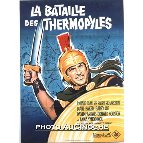 Bataille Des Thermopyles (La) "The 300 Spartaus" Peplum De Rudolph Mate, 1962 / Affiche Lithographie Originale De Grinsson 120x160cm / Richard Egan, Ralph Richardson, Diane Baker