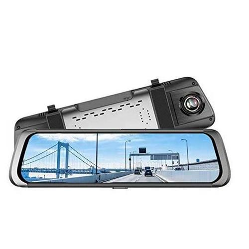 Caméra de Rétroviseur 10 Pouces Dvr de Voiture 1080P Hd Plein Enregistreur Vidéo À Double Lentille Caméscope D'Enregistrement Dash Cam de Vision Nocturne Avec Carte Mémoire 32G