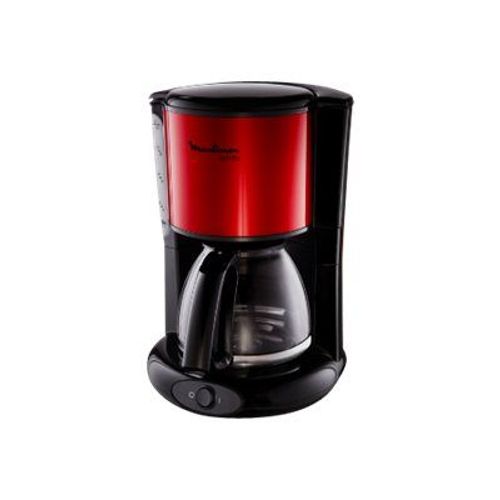 Moulinex Subito FG360D10 - Cafetière - 15 tasses - Inox / rouge
