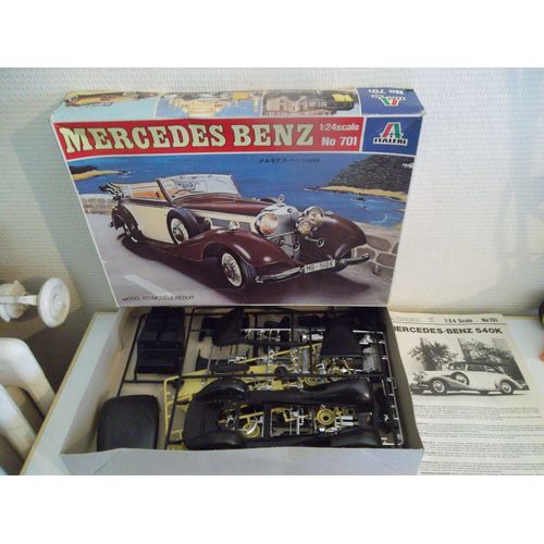 Ancienne Maquette Italeri Mercedes Benz 540k Ech 1/24 No 701 En Boite-Italeri