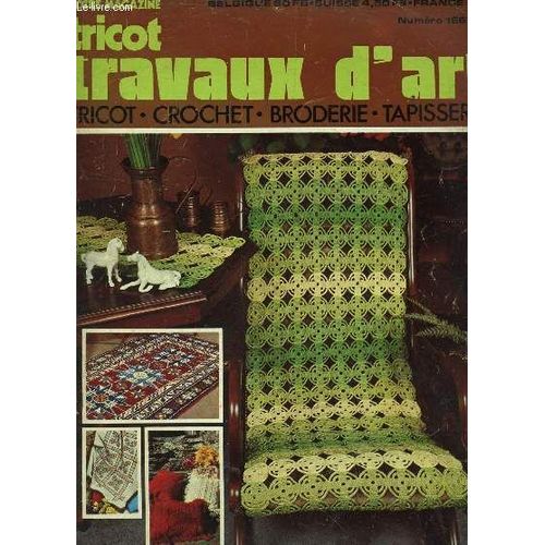 Votre Magazine Tricot  - Travaux D'art - Tricot Crochet Broderie Tapiiserie  / N°166 Bis / Couvre Fauteil Et Chemin De Table - Paysage De Tapisserie Au Point De Croix - Planche De 6 Oiseaux ...