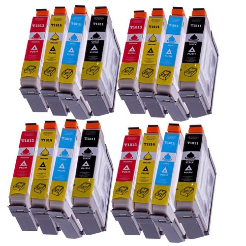 16 cartouches compatibles Epson 18XL Multipack T1816 (T1811 T1812 T1813 T1814)