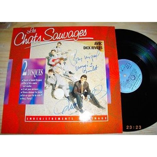 Dick Rivers Dedicace Les Chats Sauvages Enregistrements Originaux 2 Lp