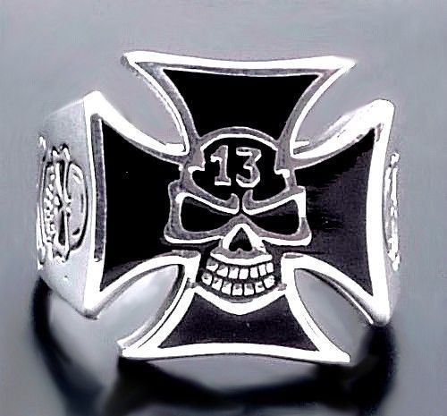 Bague Chevali re Croix De Guerre Malte reich T te De Mort