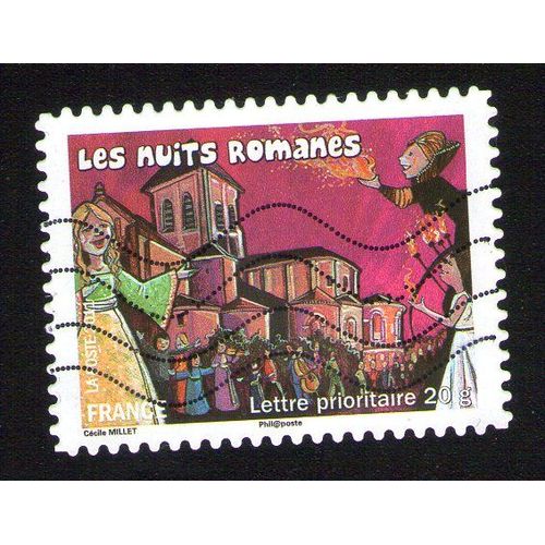 Timbre Oblitéré Used Stamp La France Comme J'aime Les Nuits Romanes Du Poitou-Charentes France 2011