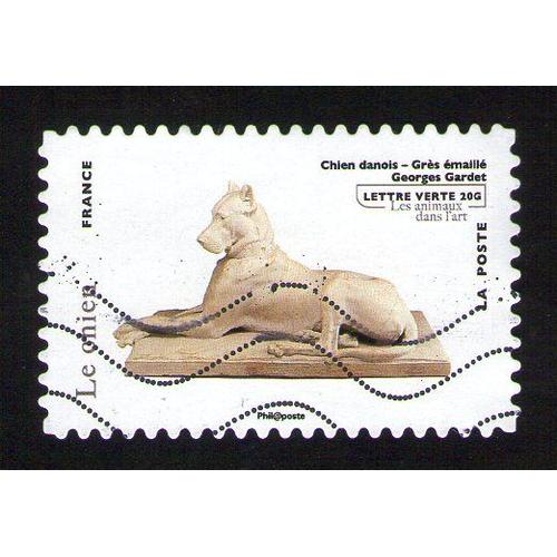 Oblitéré Used Stamp Chien Danois Grès Émaillé Georges Gardet France 2013