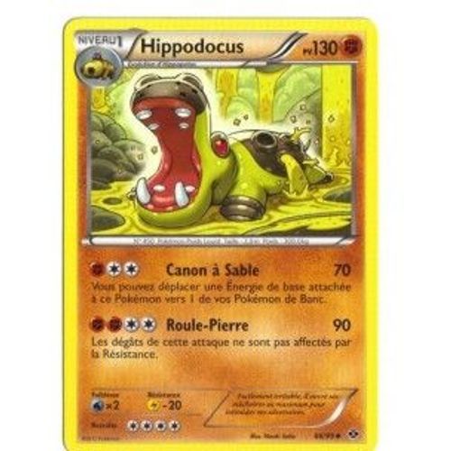 Carte Pokémon Hippodocus 66/99 Noir & Et Blanc Destinees Futures Rare Fr Neuve