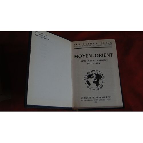 Guide Bleu Hachette 1965 Moyen Orient : Liban Syrie Iran Iraq Jordanie