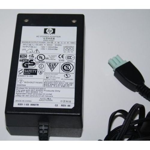 AC Adaptateur Pour HP Deskjet PhotoSmart Printer F378, F388, 3500, 3520, 3520v, 3550, 3620, 3650, 3653, 3745, 3745v, 3840, 3845, 3845xi, HP Officejet 4308 Color Fax All-in-One, 0950-4397