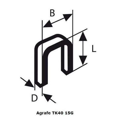 Boîte de 5000 agrafes à dos étroit galvanisées 18g Ø1.2mm Longueur 35mm BOSCH 2608200704