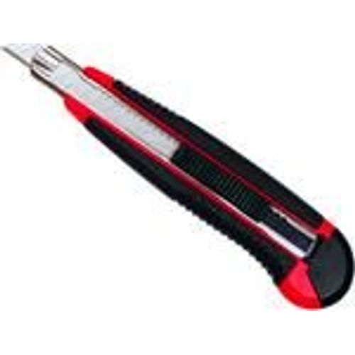 Cutter Professionnel Auto Load, Lame : 9 Mm, Noir/Rouge