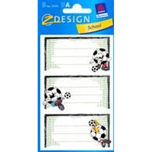 Etiquettes Scolaires Z-Design "Poteaux De Football