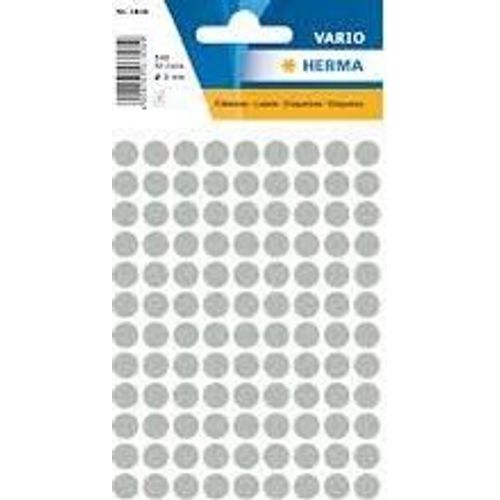 HERMA - Étiquettes en papier autocollantes - gris - diamètre 8 mm - 540 rouleau(x)