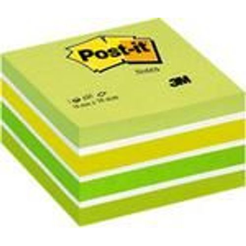 3m Post-It Bloc Cube, Vert Pastel, 76 X 76 Mm