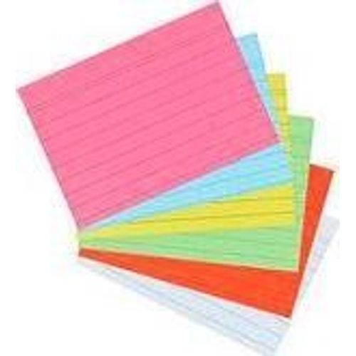 Fiches Bristol 75 X 125 Mm, A7, 170g, Lignées, Rose