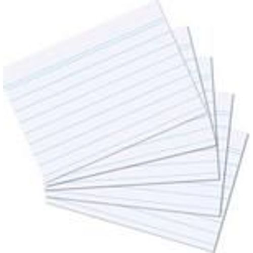 Fiches Bristol 75 X 125 Mm, A7, 170g, Lignées, Blanc