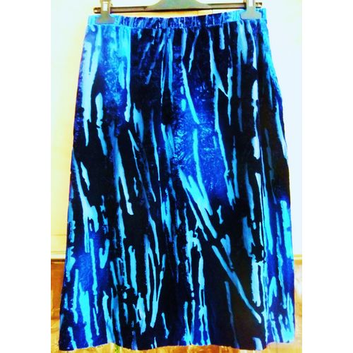 Jupe Bleu Taille 40 Ou Taille 2 Velours Multiples