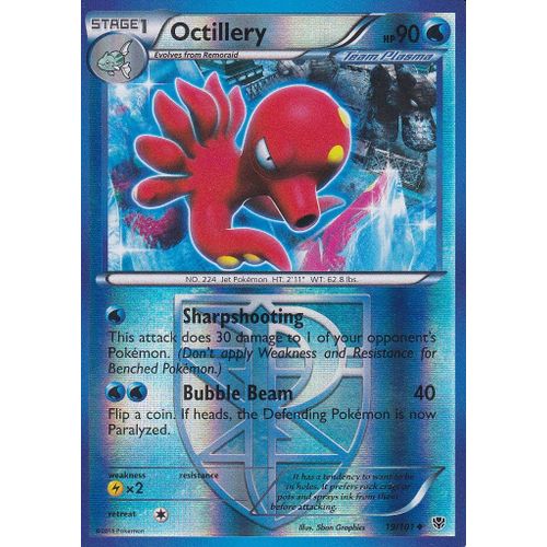 Carte Pokemon - Octillery - 19/101 - Reverse - Explosion Plasma - Version Anglaise -