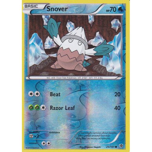 Carte Pokemon - Snover - 25/101 - Reverse - Explosion Plasma - Version Anglaise -