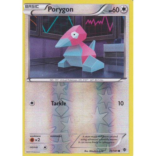 Carte Pokemon - Porygon - 72/101 - Reverse - Explosion Plasma - Version Anglaise -