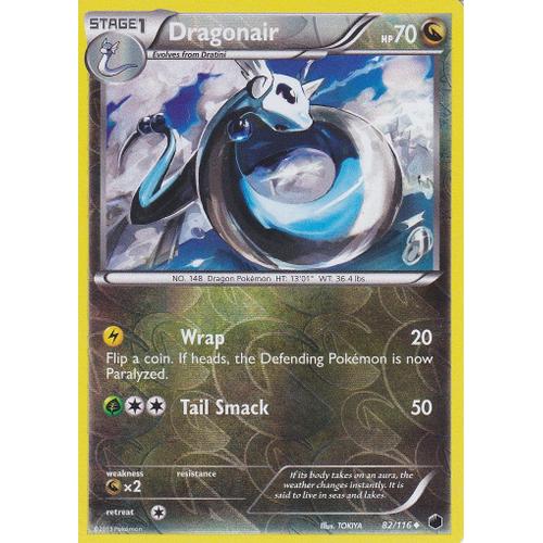 Carte Pokemon - Dragonair ( Draco ) - 82/116 - Reverse - Glaciation Plasma - Version Anglaise -