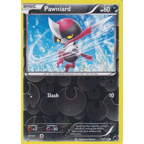 Carte Pokemon - Pawniard ( Scalpion ) - 71/116 - Reverse - Glaciation Plasma - Version Anglaise -