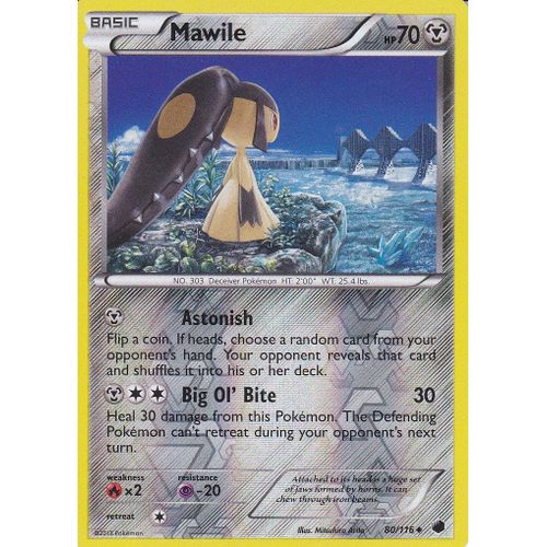 Carte Pokemon - Mawile ( Mysdibule ) - 80/116 - Reverse - Glaciation Plasma - Version Anglaise -