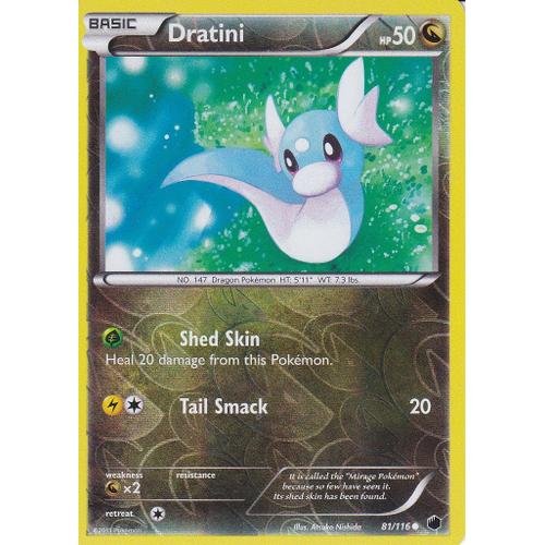 Carte Pokemon - Dratini ( Minidraco ) - 81/116 - Reverse - Glaciation Plasma - Version Anglaise -