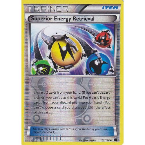 Carte Pokemon - Superior Energy Retrieval ( Recuperation D Energie Superieure ) - 103/116 - Reverse - Glaciation Plasma - Version Anglaise -