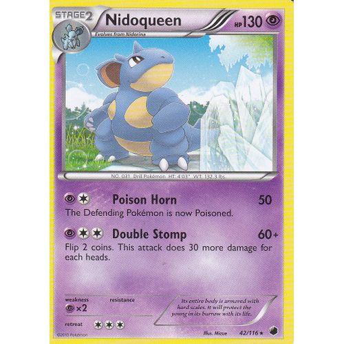Carte Pokemon - Nidoqueen - 42/116 - Rare - Glaciation Plasma - Anglaise -