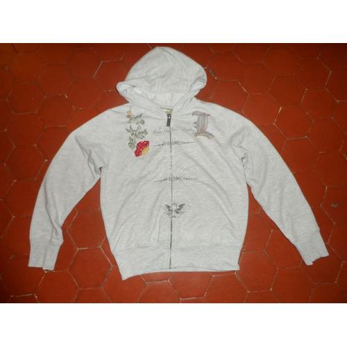 Veste À Capuche Jersey Gris Rg