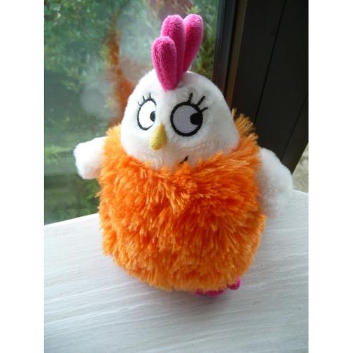 Poule Planet Pluch Doudou Orange Jaune Crete Rouge Qui Fait Cot Cot Codac Peluche De 20 Cms Assise