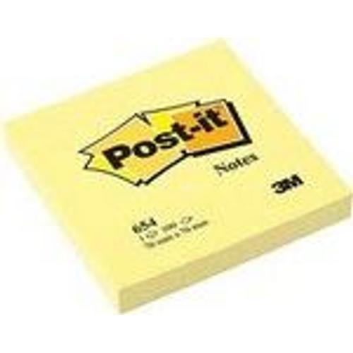 Post-it - Bloc de 100 feuilles Jaune Pastel uni 76x76mm