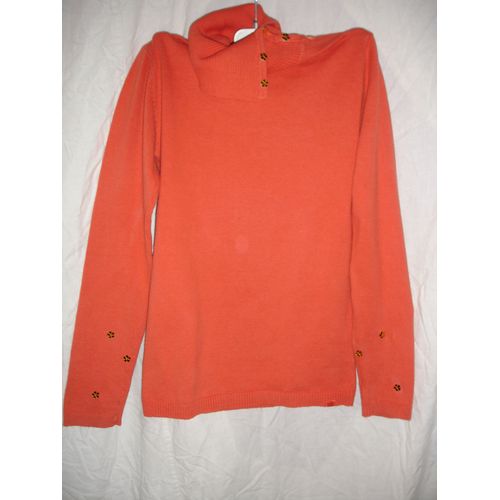 Pull Orange "Tex Basic" 12 Ans
