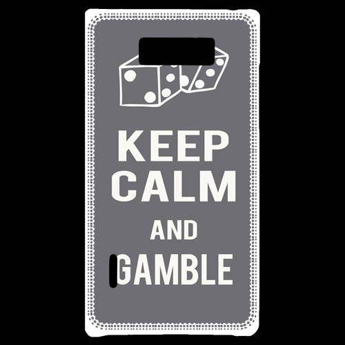 Coque  Lg Optimus L7 Keep Calm Gamble Gris