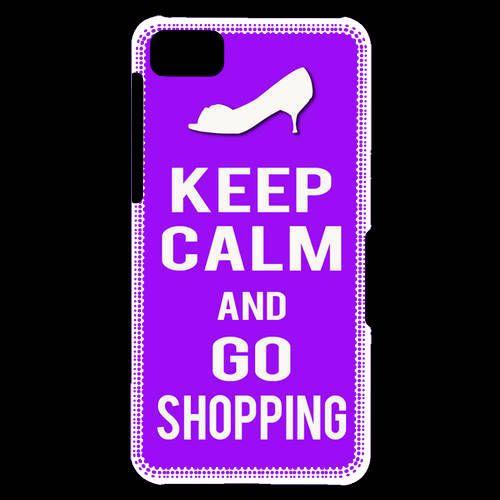 Coque  Blackberry Z10 Keep Calm Go Shopping Violet