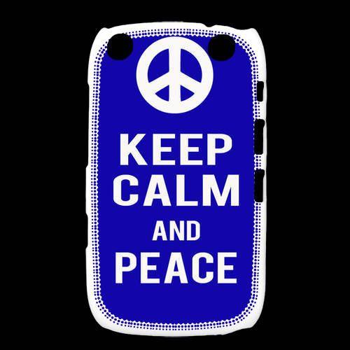 Coque  Blackberry Curve 9320 Keep Calm Peace Bleu